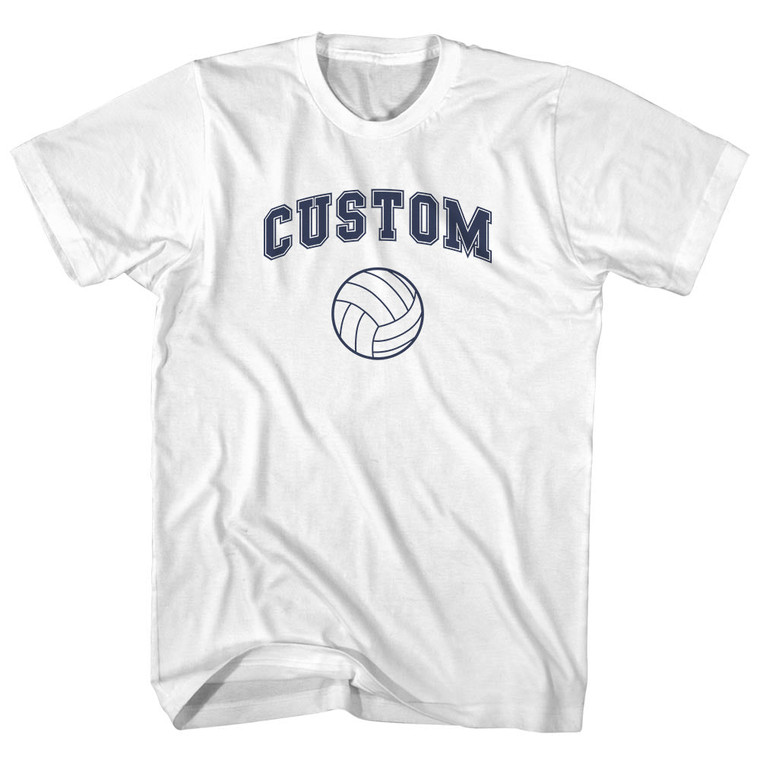 Custom Volleyball Womens Cotton Junior Cut T-Shirt - White