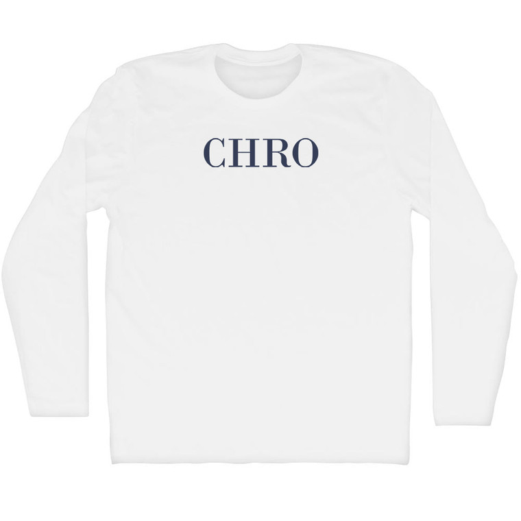 CHRO Adult Cotton Long Sleeve T-shirt - White