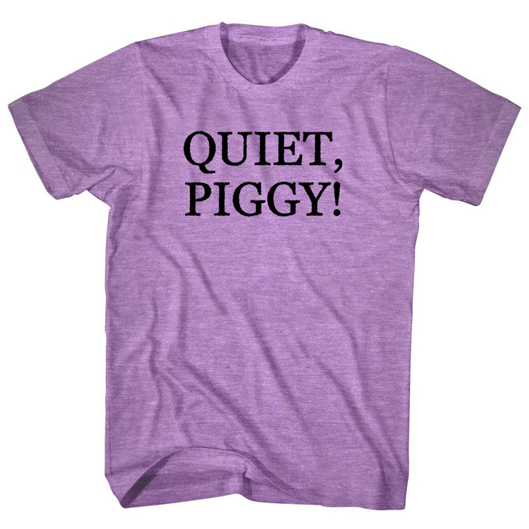 Quiet Piggy Rage Font Adult Tri-Blend T-shirt - Athletic Purple