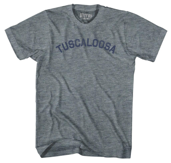 Adult 2X-Large - Tuscaloosa Adult Tri-Blend T-shirt - Athletic Grey - Final sale Z7