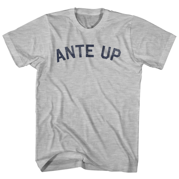Ante Up Womens Cotton Junior Cut T-Shirt - Grey Heather