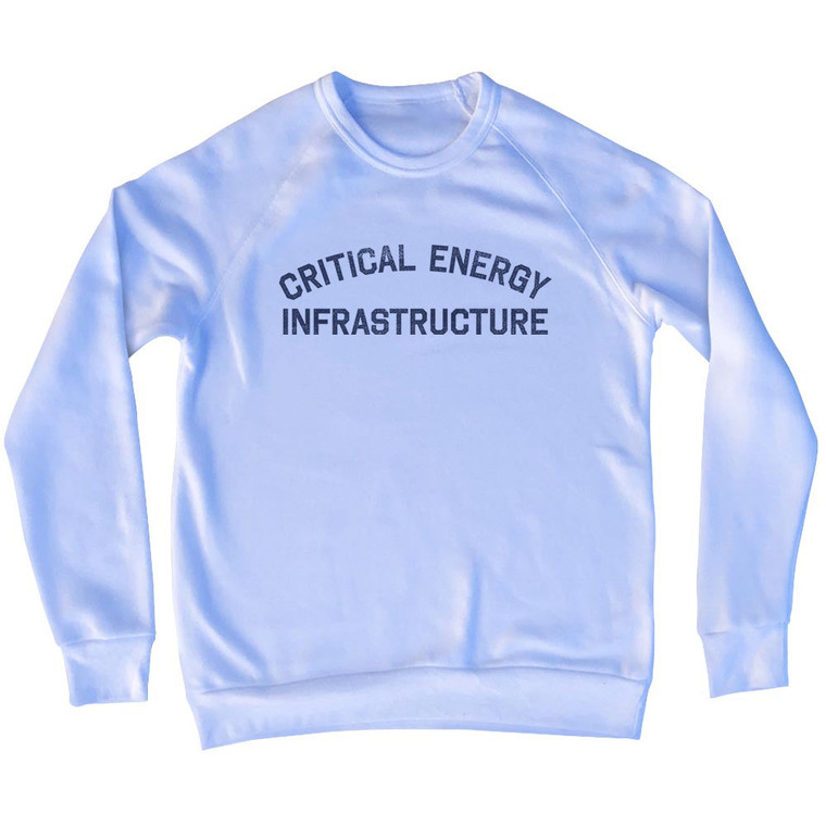 Critical Energy Infrastructure Adult Tri-Blend Sweatshirt - White