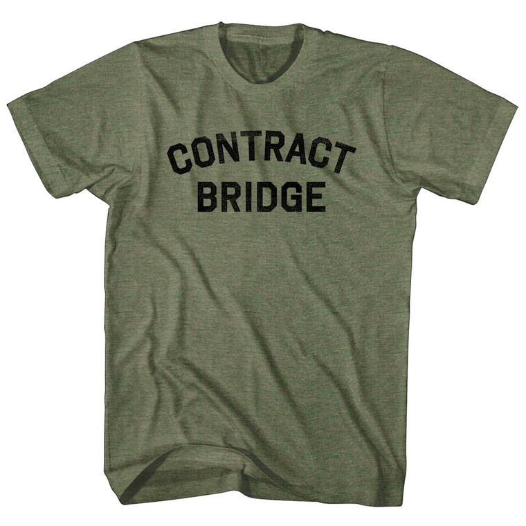 Contract Bridge Adult Tri-Blend T-shirt - Military Green