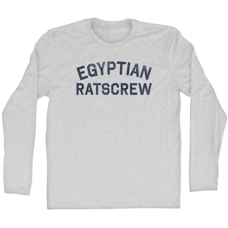 Egyptian Ratscrew Adult Cotton Long Sleeve T-shirt - Grey Heather
