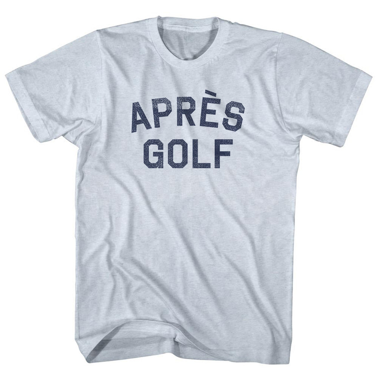 APRES GOLF Adult Tri-Blend T-shirt - Athletic White