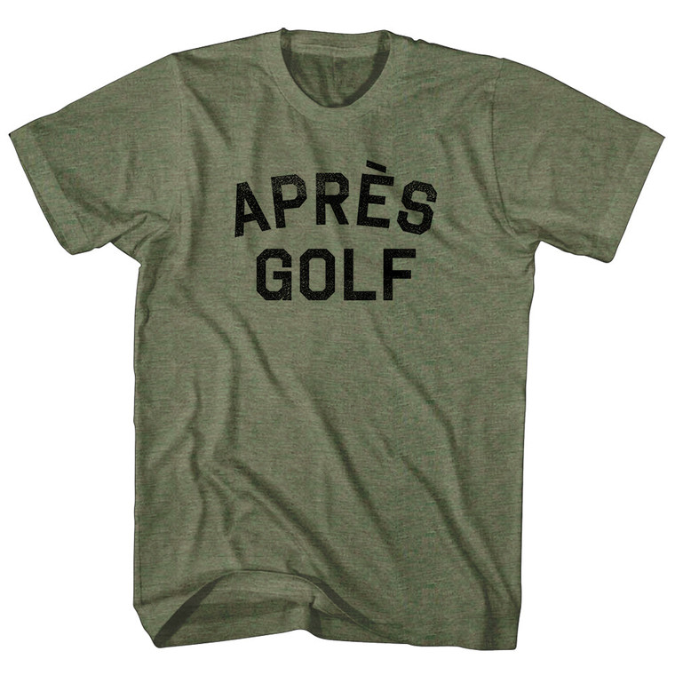 APRES GOLF Adult Tri-Blend T-shirt - Military Green