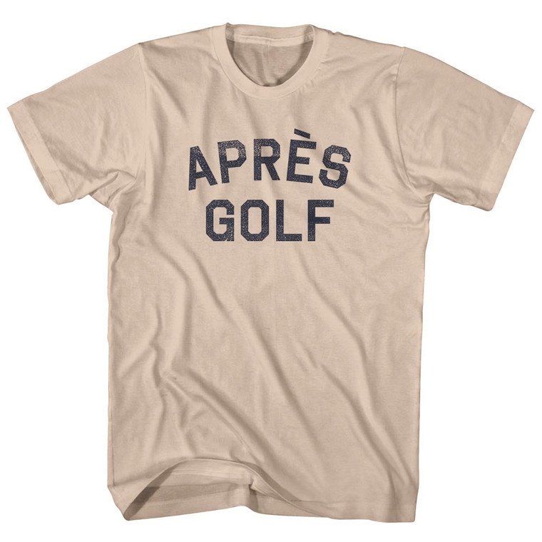 APRES GOLF Adult Cotton T-shirt - Creme