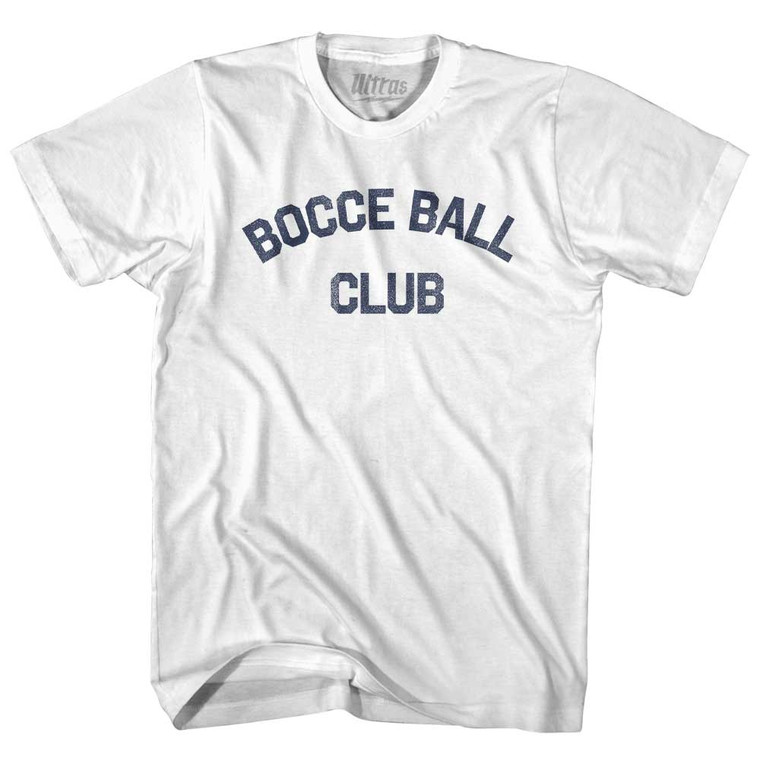 Bocce Ball Club Adult Cotton T-shirt White