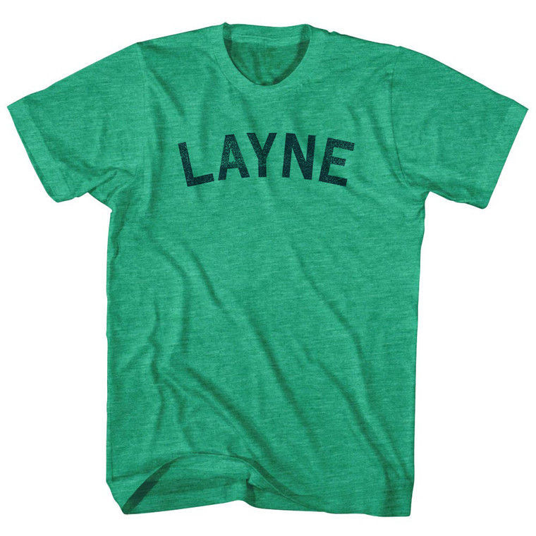 Layne Adult Tri-Blend T-shirt - Athletic Green