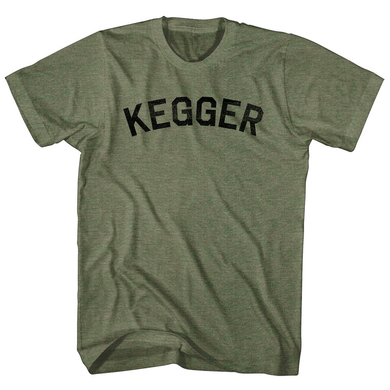 Kegger Adult Tri-Blend T-shirt - Military Green
