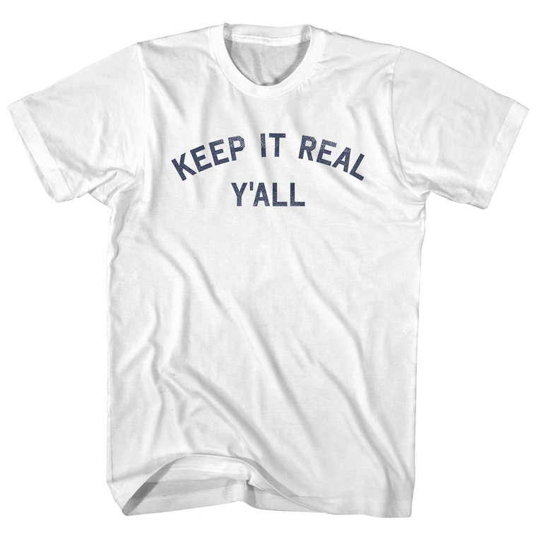 Keep It Real Y'All Youth Cotton T-shirt - White