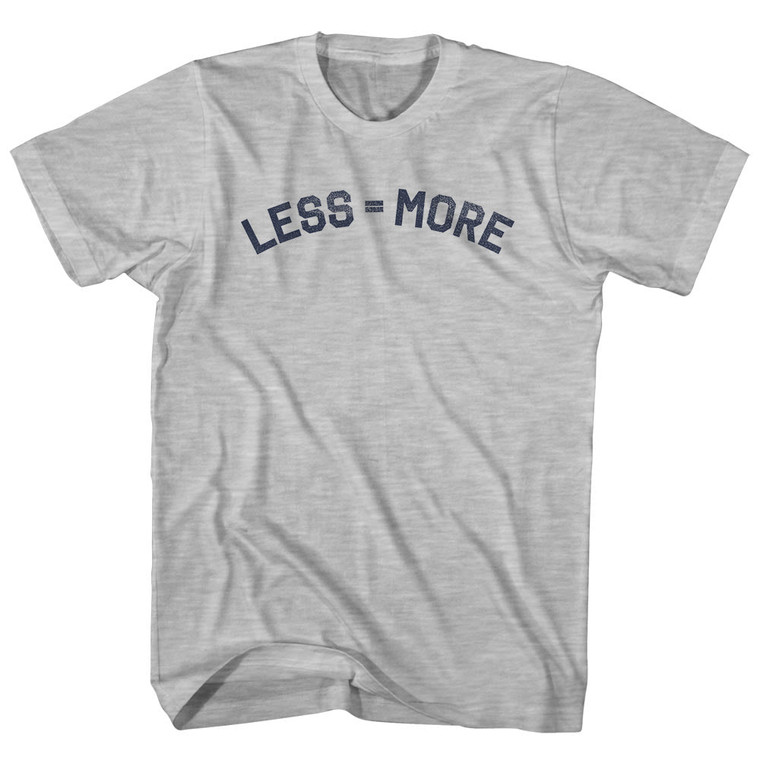 Less = More Womens Cotton Junior Cut T-Shirt - Grey Heather