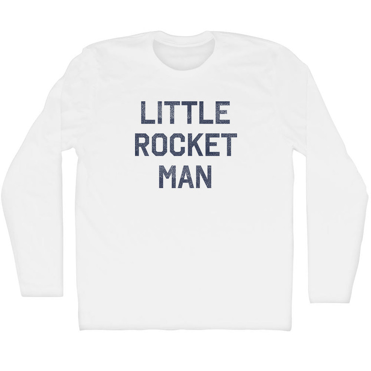 Little Rocket Man Adult Cotton Long Sleeve T-shirt - White