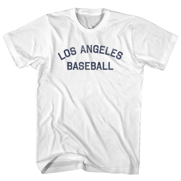 Los Angeles Baseball Adult Cotton T-shirt - White