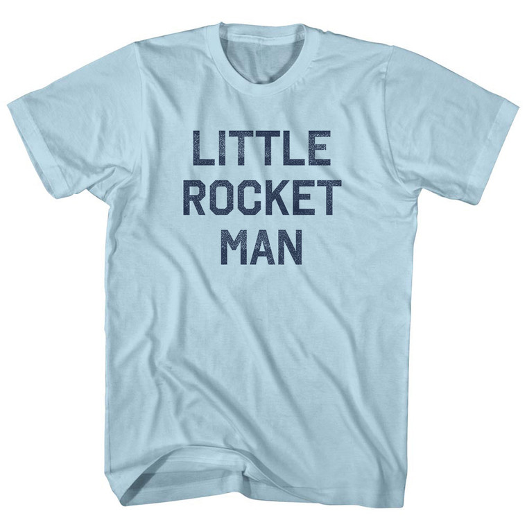 Little Rocket Man Adult Cotton T-shirt - Light Blue