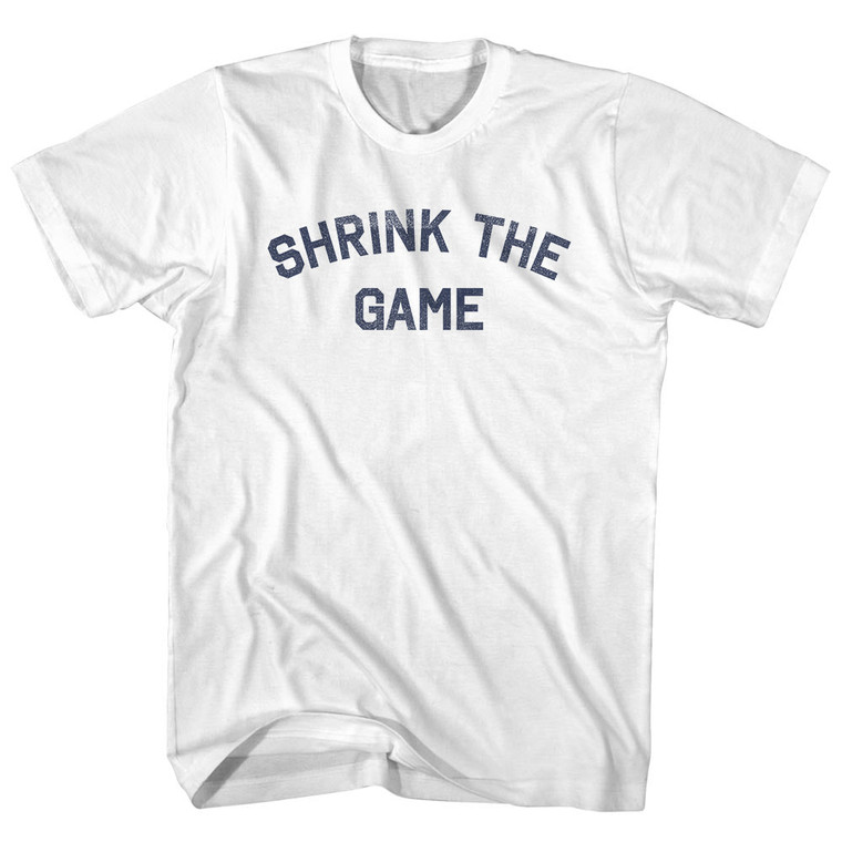 Shrink the Game Adult Cotton T-shirt - White