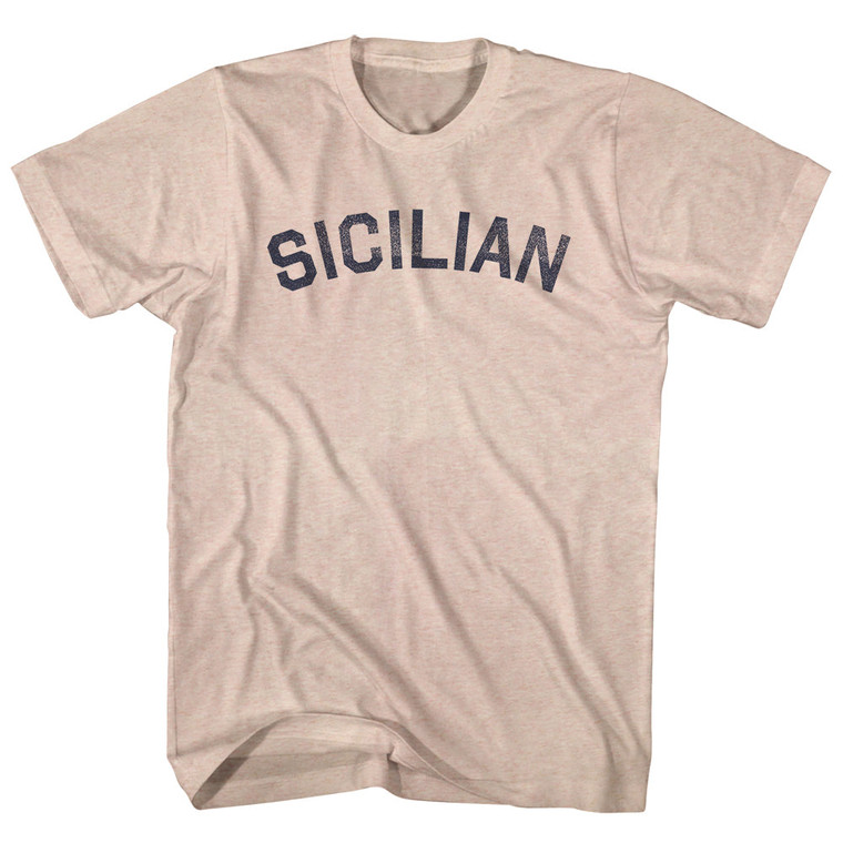 Sicilian Adult Tri-Blend T-shirt - Sand