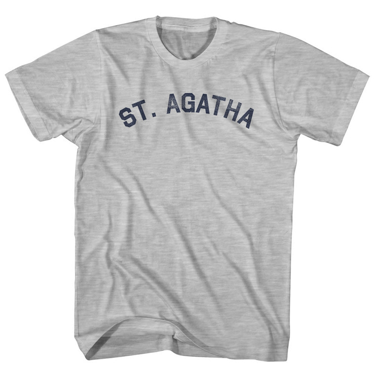 St. Agatha Youth Cotton T-shirt - Grey Heather
