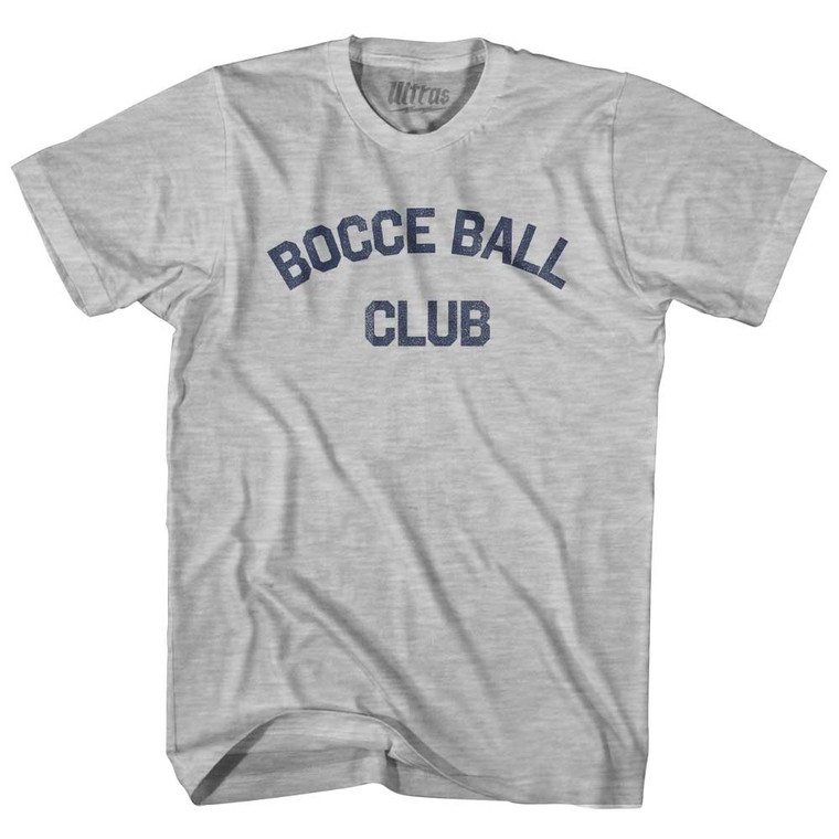 Bocce Ball Club Adult Cotton T-shirt Grey Heather