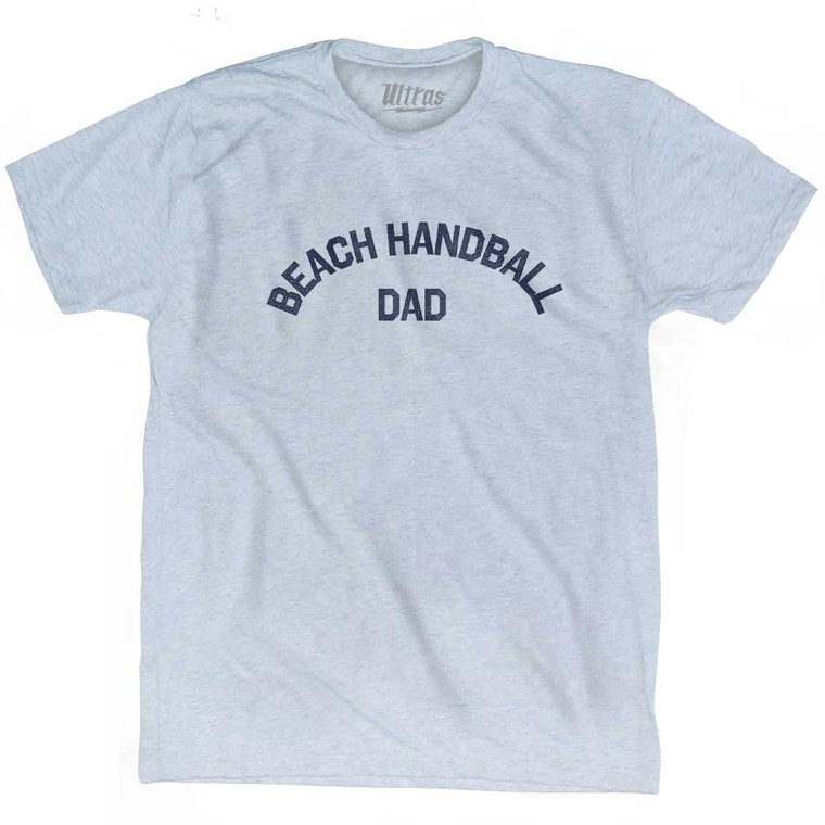 Beach Handball Dad Adult Tri-Blend T-shirt - Athletic White