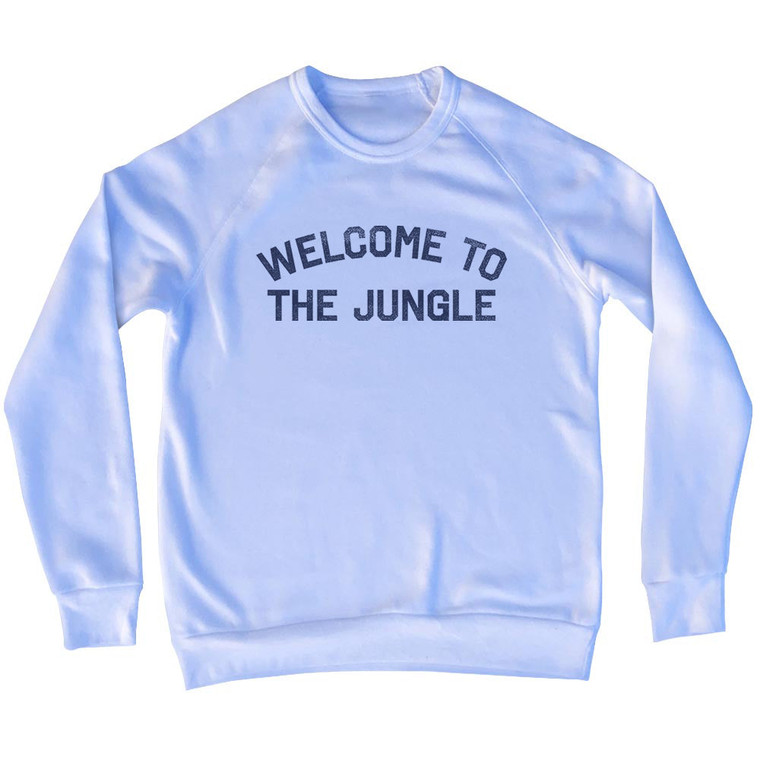 Welcome To The Jungle Adult Tri-Blend Sweatshirt - White