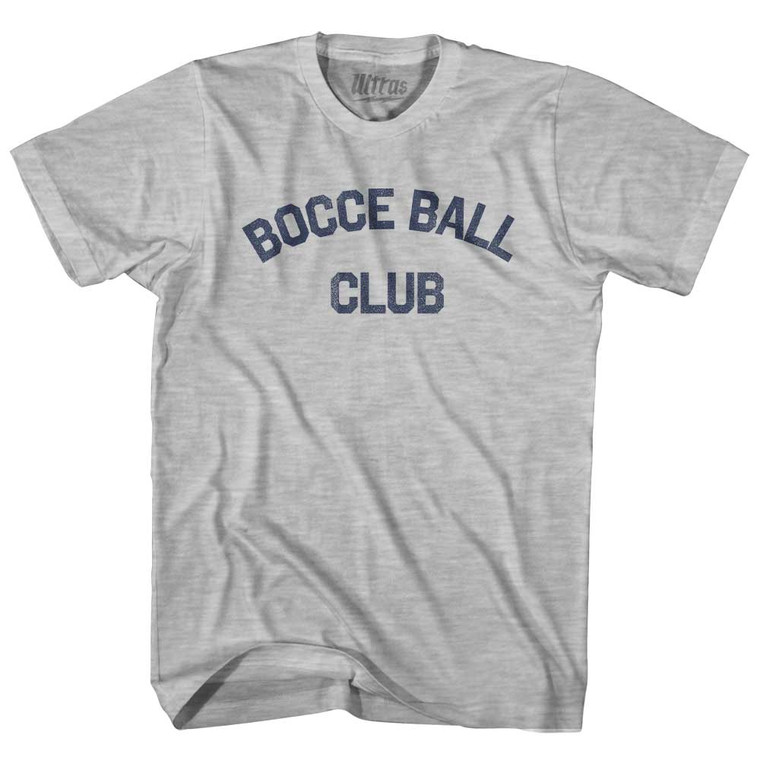 Bocce Ball Club Womens Cotton Junior Cut T-Shirt Grey Heather