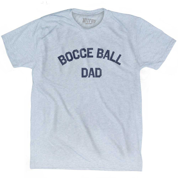 Bocce Ball Dad Adult Tri-Blend T-shirt - Athletic White