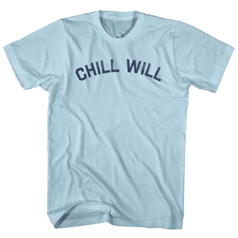Chill Will Adult Cotton T-shirt - Light Blue
