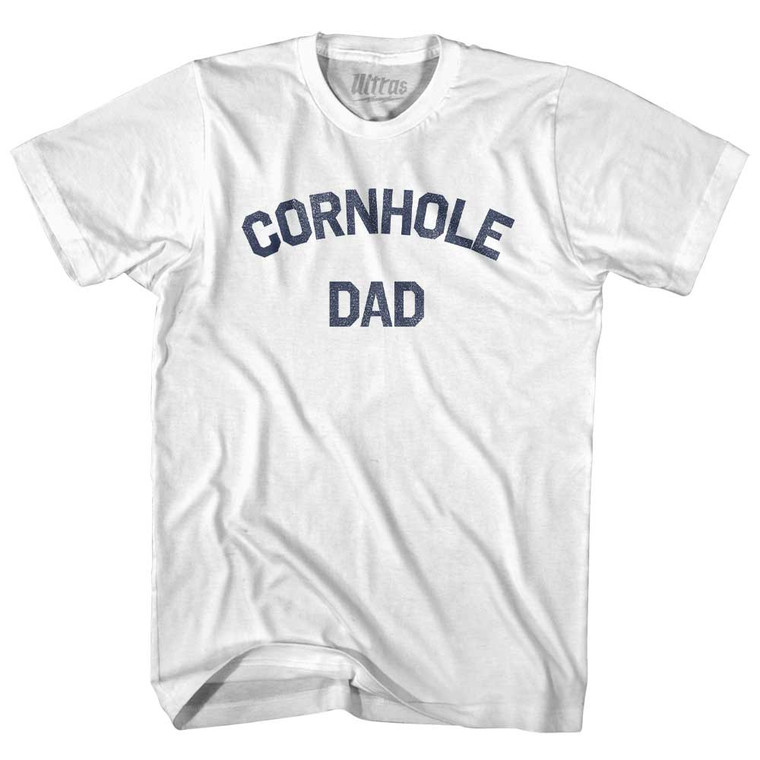 Cornhole Dad Womens Cotton Junior Cut T-Shirt - White