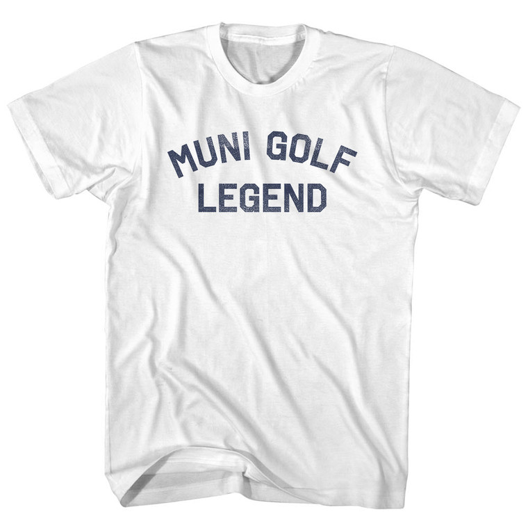 Muni Golf Legend Womens Cotton Junior Cut T-Shirt - White