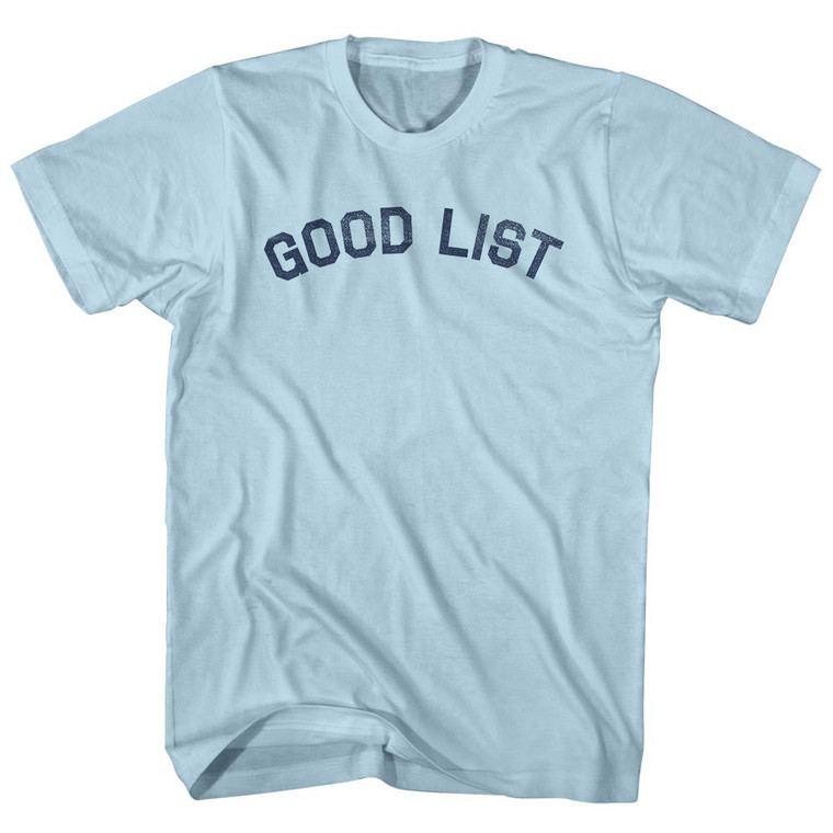 Good List Adult Cotton T-shirt - Light Blue