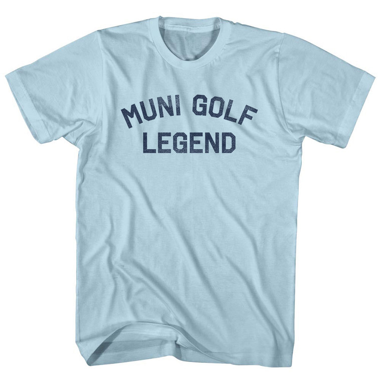 Muni Golf Legend Adult Cotton T-shirt - Light Blue