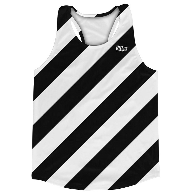 Candy Cane Design Running Track Tops Made In USA - Black and White