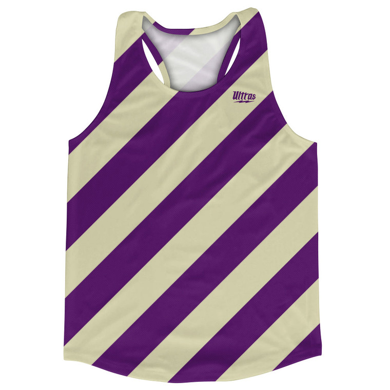 Candy Cane Design Running Track Tops Made In USA - Purple Medium and Vegas Gold