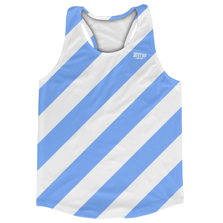Candy Cane Design Running Track Tops Made In USA - Blue Carolina and White