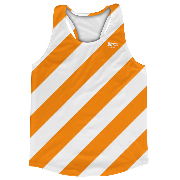 Candy Cane Design Running Track Tops Made In USA - Orange Tennessee and White