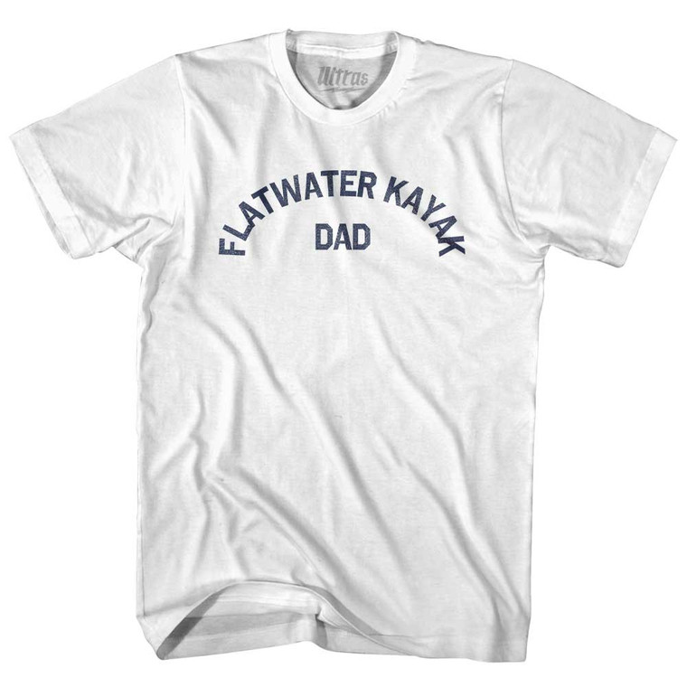 Flatwater Kayak Dad Womens Cotton Junior Cut T-Shirt - White