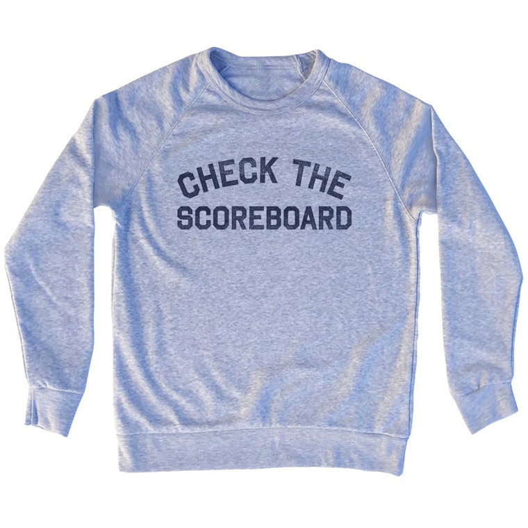 Check the Scoreboard Adult Tri-Blend Sweatshirt - Grey Heather