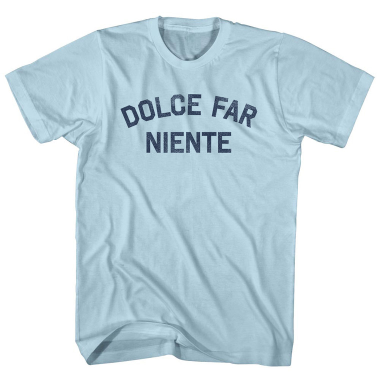 Dolce Far Niente Adult Cotton T-shirt - Light Blue
