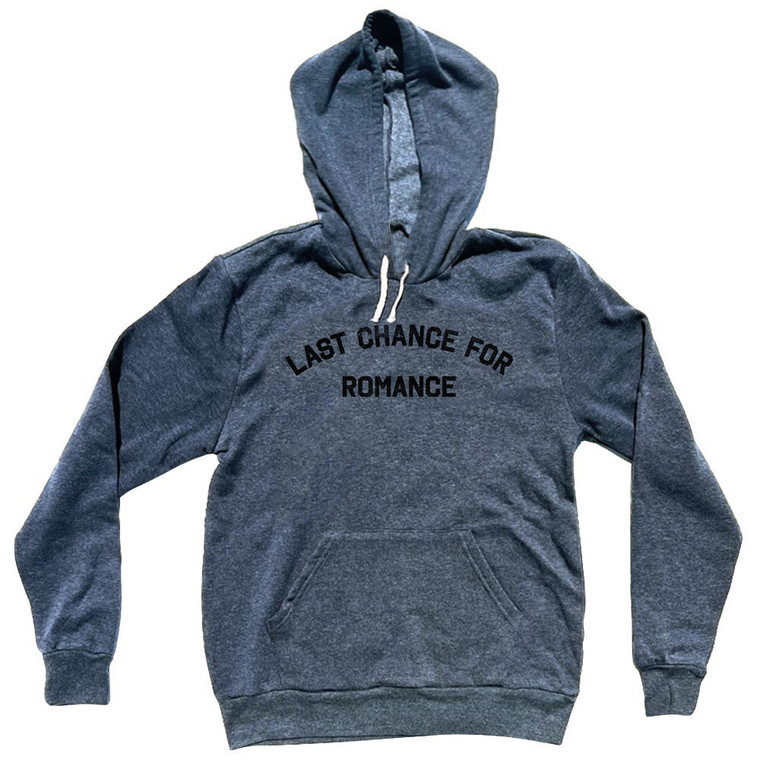 Last Chance For Romance Cotton-Poly Blend Hoodie - Dark Blue
