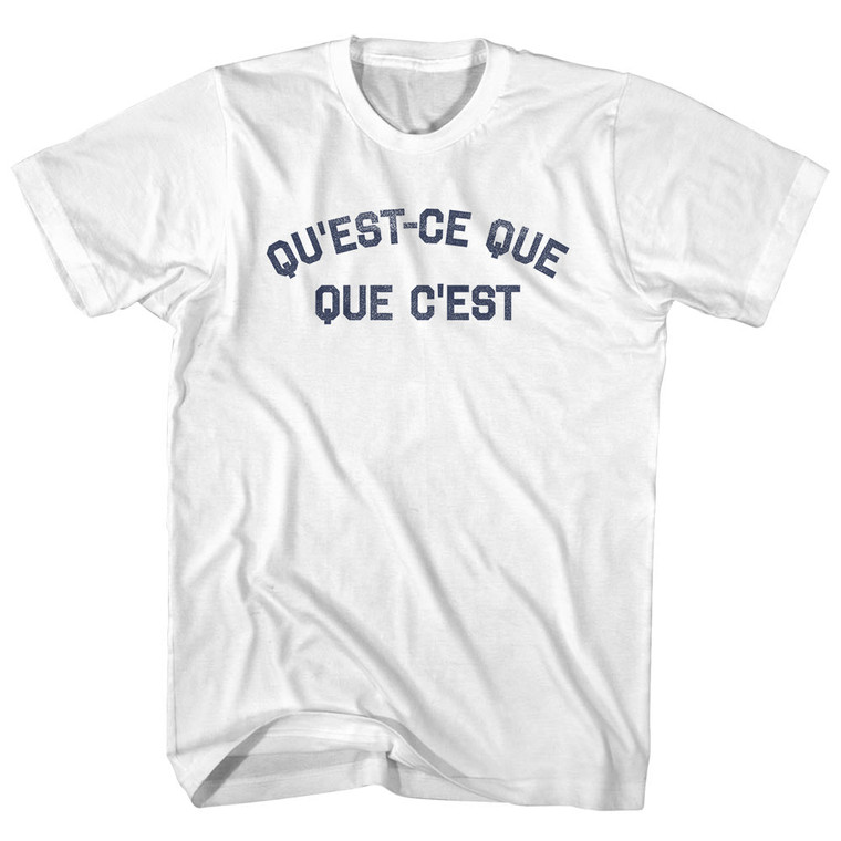 Qu'est-ce Que c'est Adult Cotton T-shirt - White