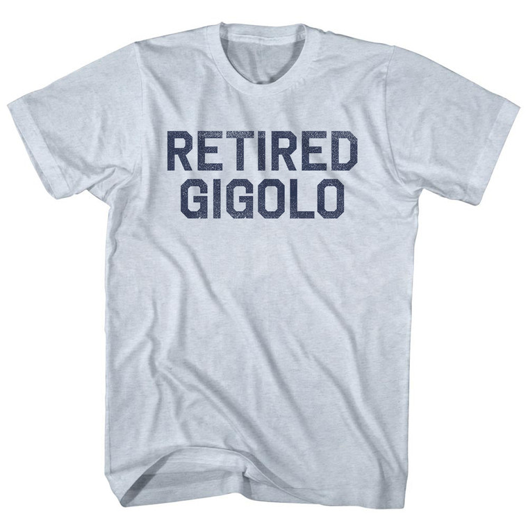 Retired Gigolo Adult Tri-Blend T-shirt - Athletic White