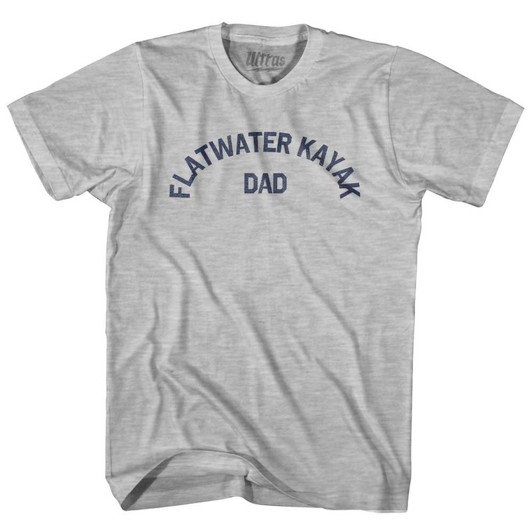 Flatwater Kayak Dad Womens Cotton Junior Cut T-Shirt - Grey Heather