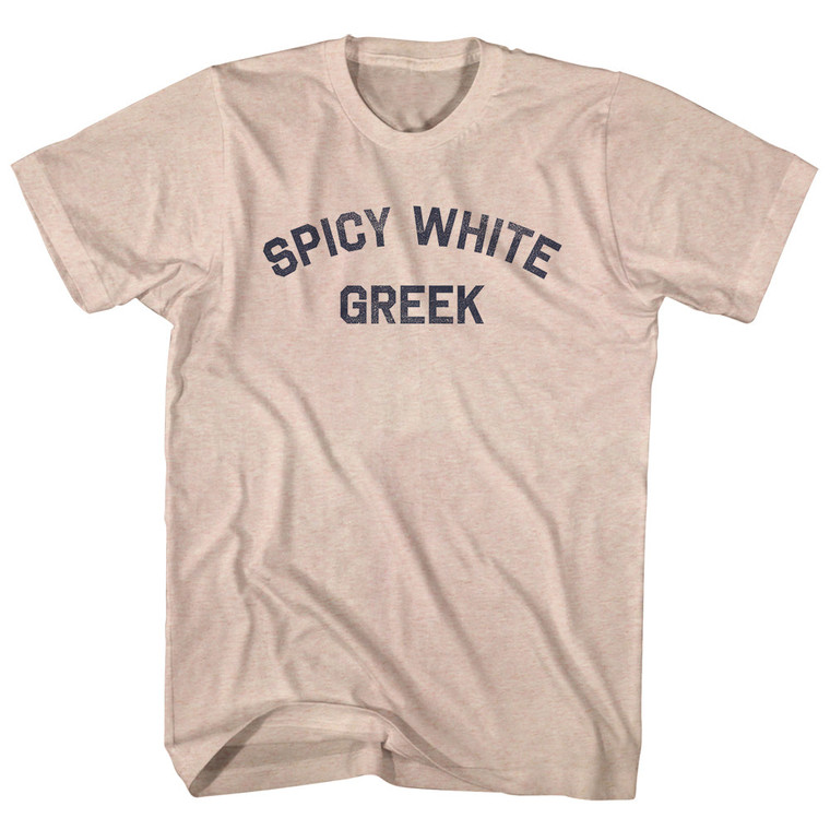 Spicy White Adult Tri-Blend T-shirt - Sand