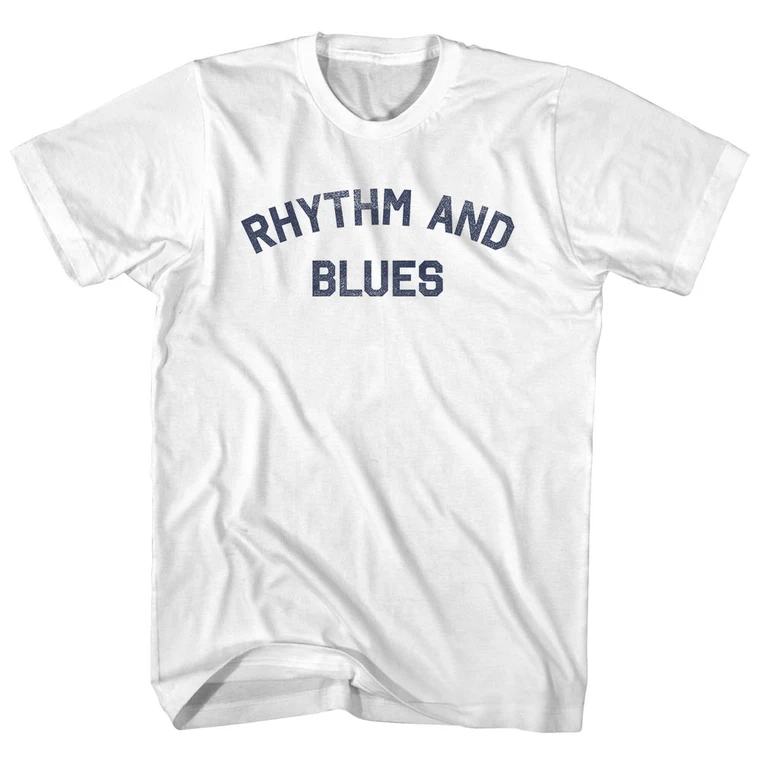 Rhythm and Blues Womens Cotton Junior Cut T-Shirt - White