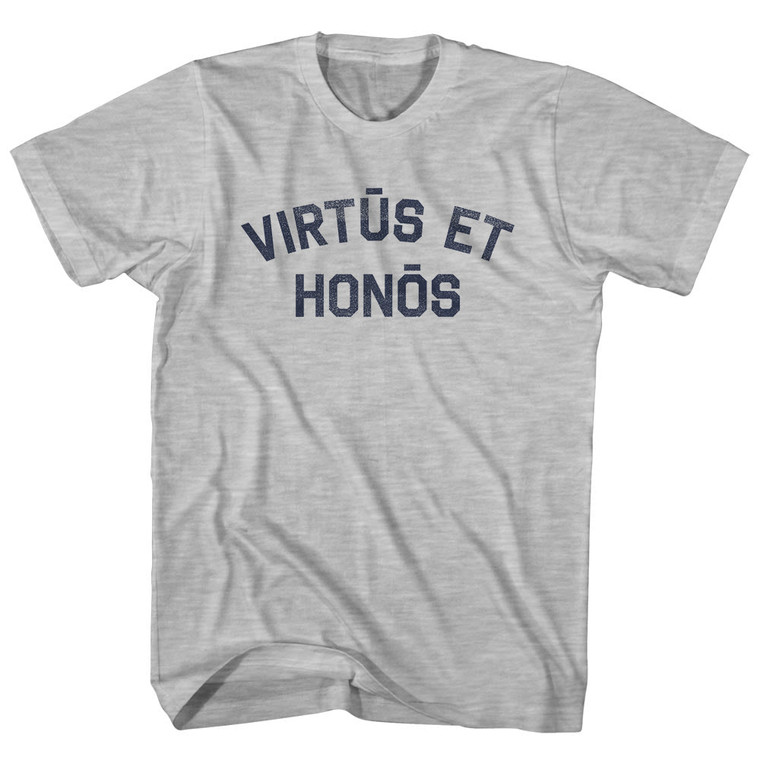 Virtus et Honos Youth Cotton T-shirt - Grey Heather