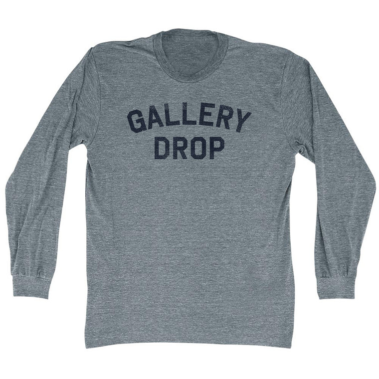 Gallery Drop Adult Tri-Blend Long Sleeve T-shirt - Athletic Grey
