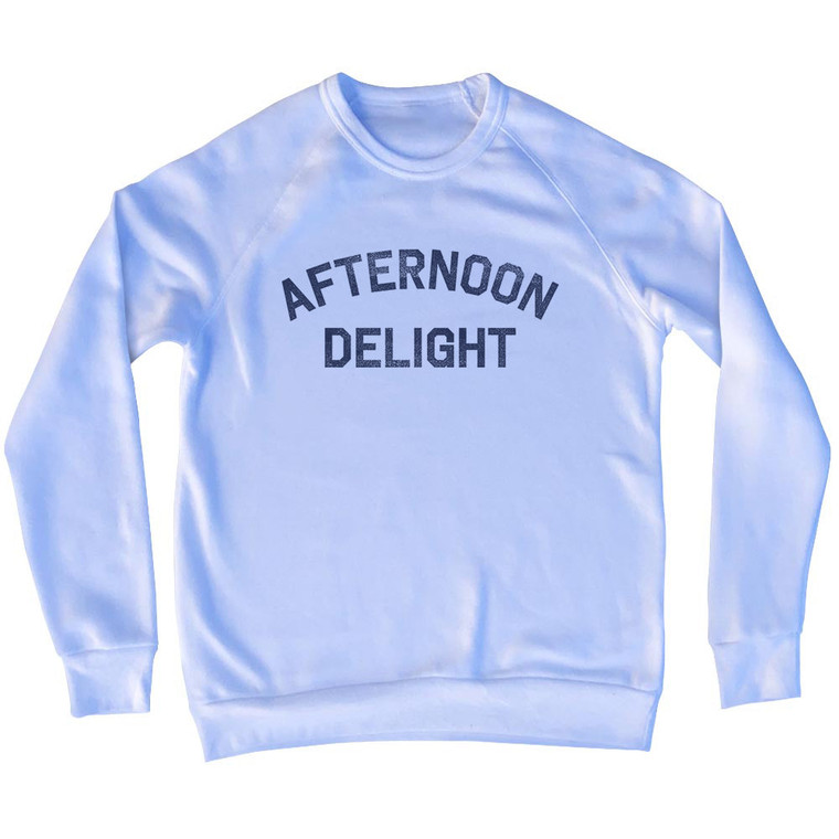 Afternoon Delight Adult Tri-Blend Sweatshirt - White