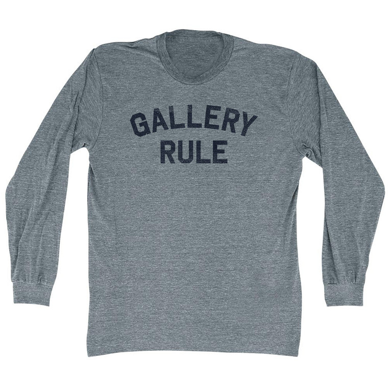 Gallery Rule Adult Tri-Blend Long Sleeve T-shirt - Athletic Grey