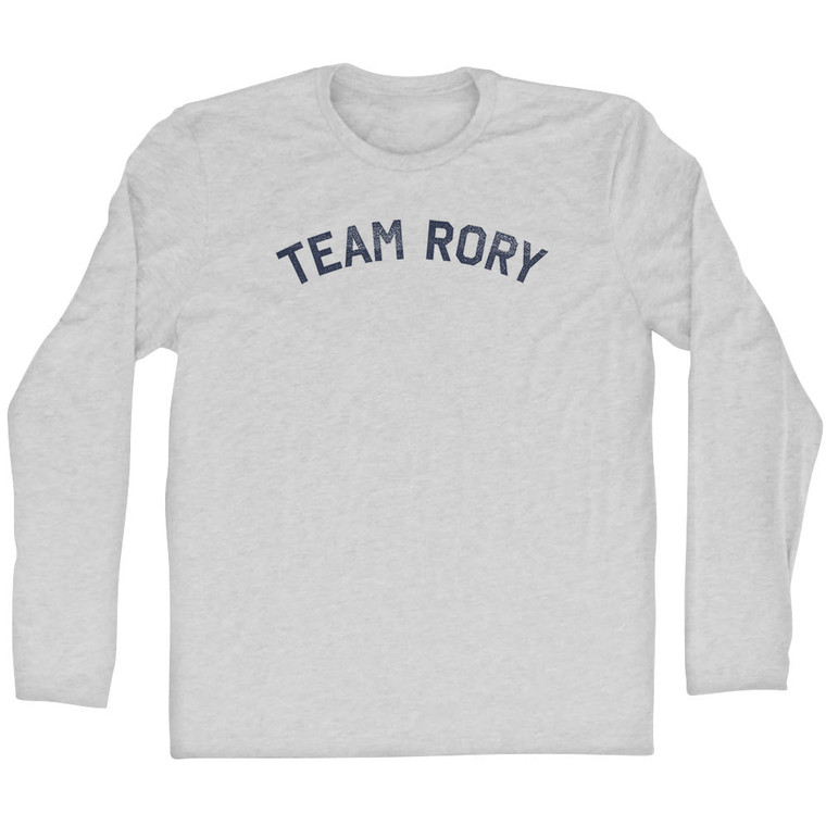Team Rory Adult Cotton Long Sleeve T-shirt - Grey Heather